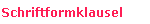 Schriftformklausel